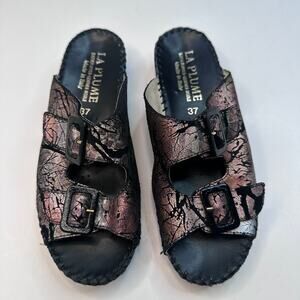 La Plume Leather Jen Artistic Mules